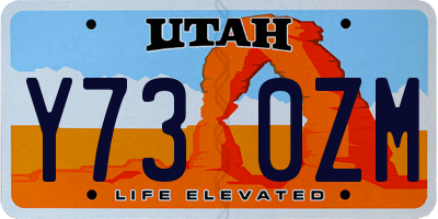 UT license plate Y730ZM