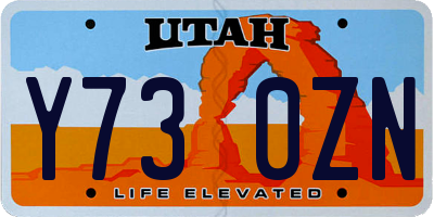UT license plate Y730ZN