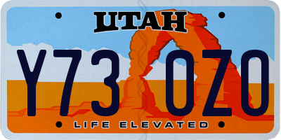 UT license plate Y730ZO