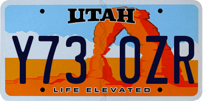 UT license plate Y730ZR