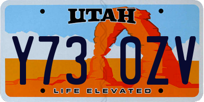UT license plate Y730ZV
