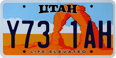 UT license plate Y731AH