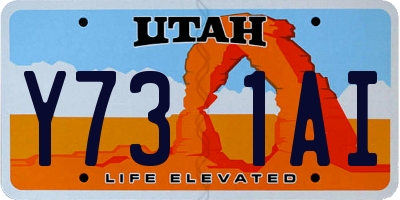 UT license plate Y731AI