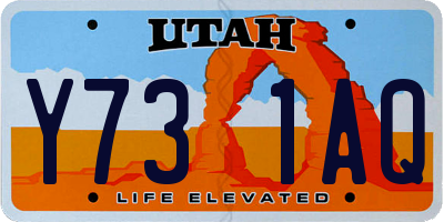 UT license plate Y731AQ