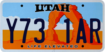 UT license plate Y731AR