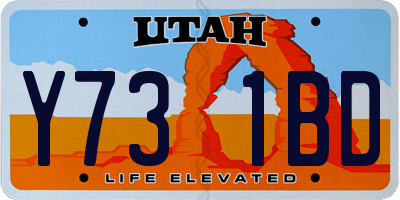 UT license plate Y731BD
