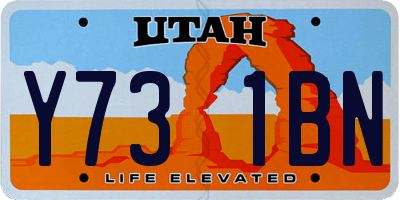UT license plate Y731BN