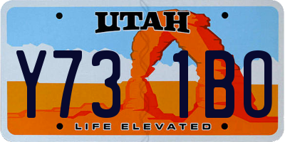 UT license plate Y731BO