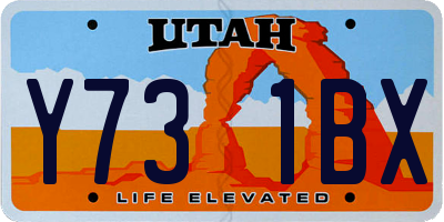 UT license plate Y731BX