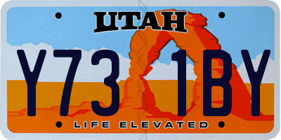 UT license plate Y731BY