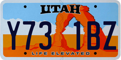 UT license plate Y731BZ
