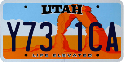 UT license plate Y731CA