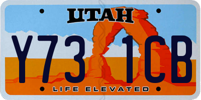 UT license plate Y731CB