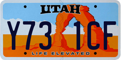 UT license plate Y731CF