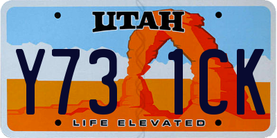 UT license plate Y731CK