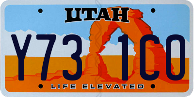 UT license plate Y731CO