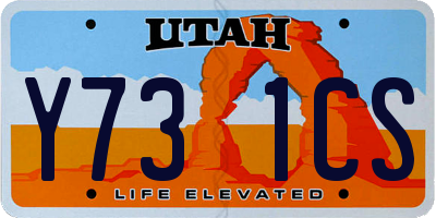 UT license plate Y731CS
