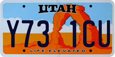 UT license plate Y731CU