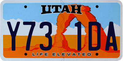 UT license plate Y731DA