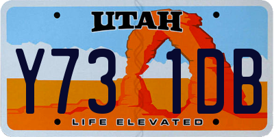 UT license plate Y731DB