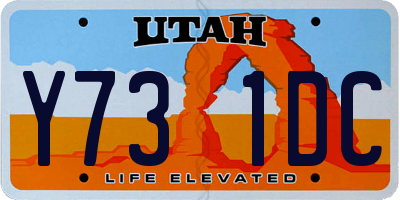 UT license plate Y731DC