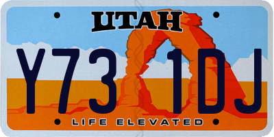 UT license plate Y731DJ