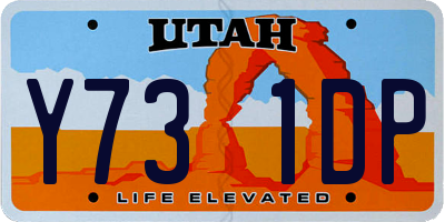 UT license plate Y731DP