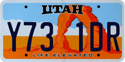 UT license plate Y731DR