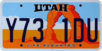 UT license plate Y731DU