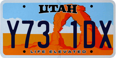 UT license plate Y731DX