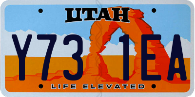 UT license plate Y731EA