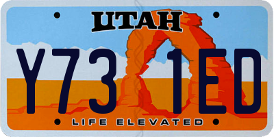 UT license plate Y731ED