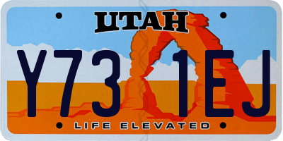 UT license plate Y731EJ