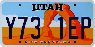 UT license plate Y731EP