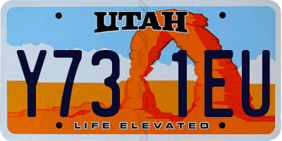 UT license plate Y731EU