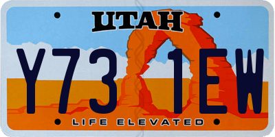 UT license plate Y731EW