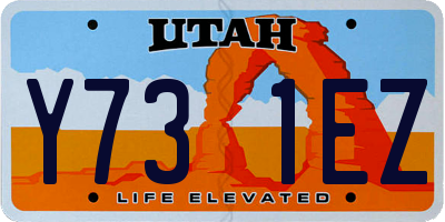 UT license plate Y731EZ