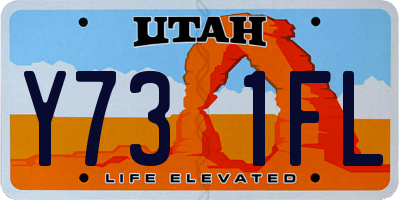 UT license plate Y731FL