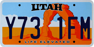 UT license plate Y731FM