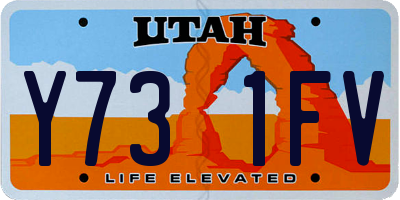 UT license plate Y731FV