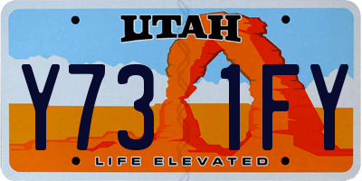 UT license plate Y731FY
