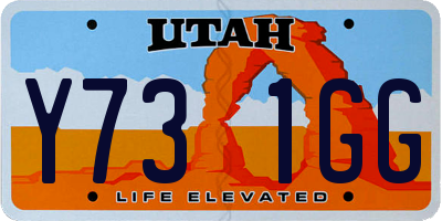 UT license plate Y731GG