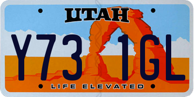 UT license plate Y731GL