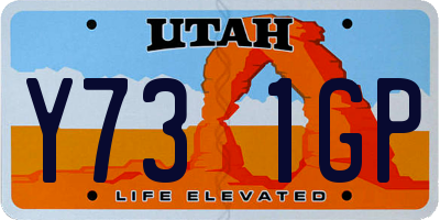 UT license plate Y731GP