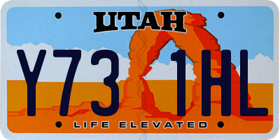 UT license plate Y731HL
