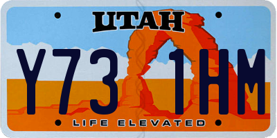 UT license plate Y731HM