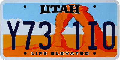 UT license plate Y731IO