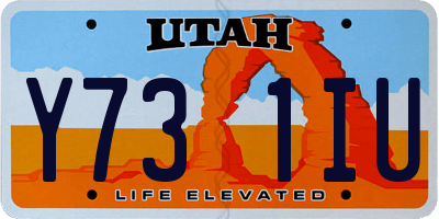 UT license plate Y731IU