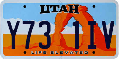 UT license plate Y731IV