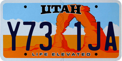 UT license plate Y731JA